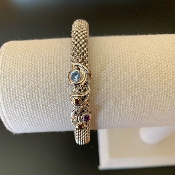 Brand new Phillip Gavriel BAROQUE CUFF WITH GEMSTONES & 18K GOLD - Picture 6 of 16